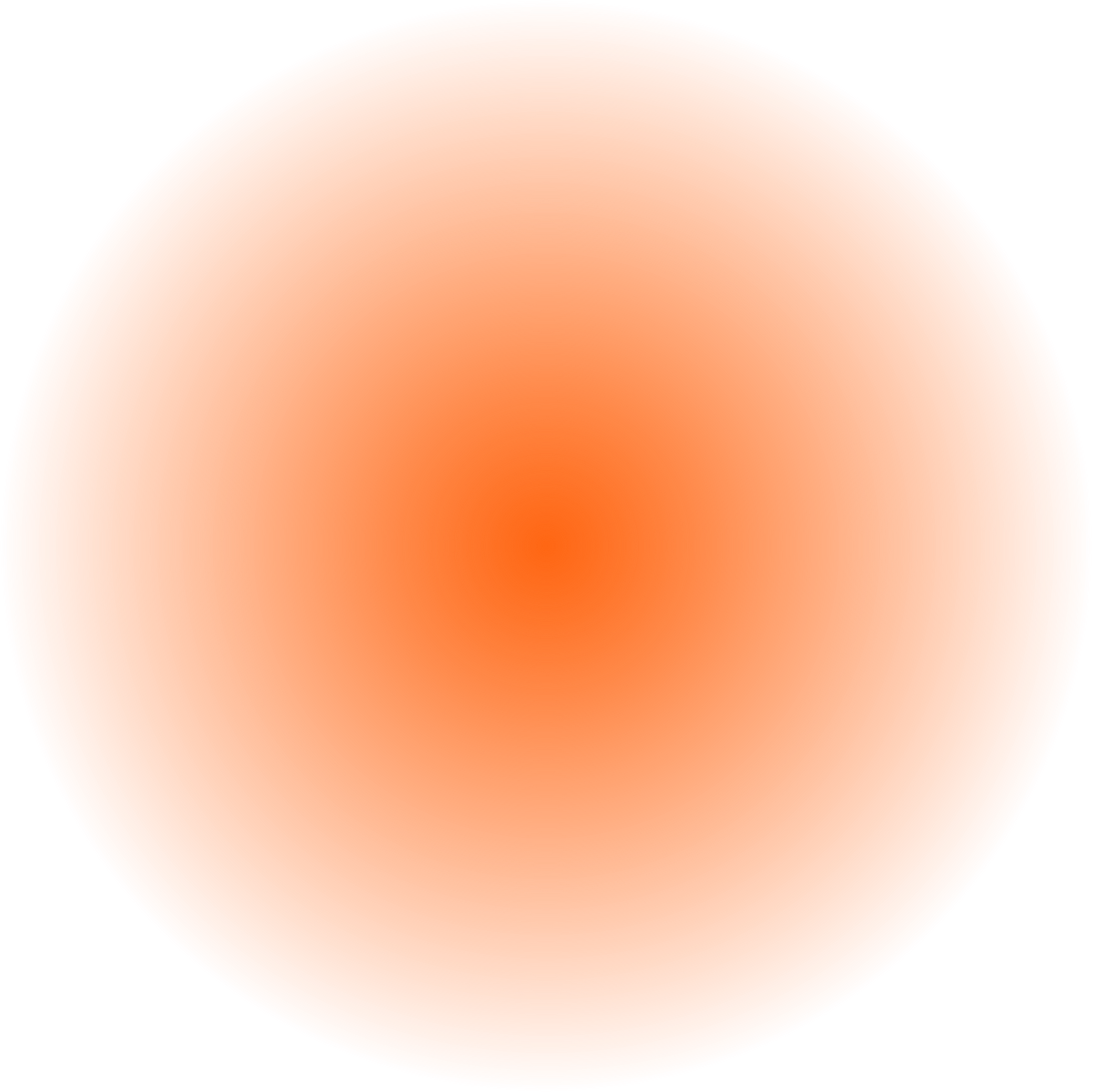 Orange transparent round gradient
